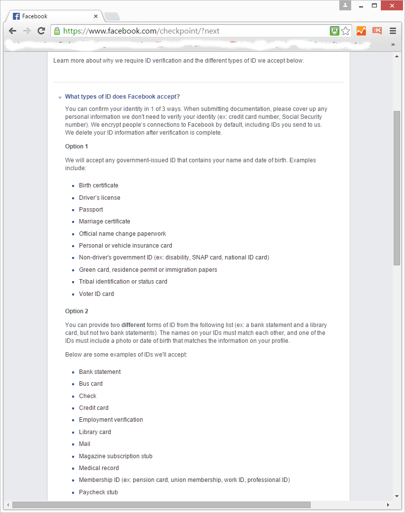 Why I will no longer use facebook facebook requires proof of birthday